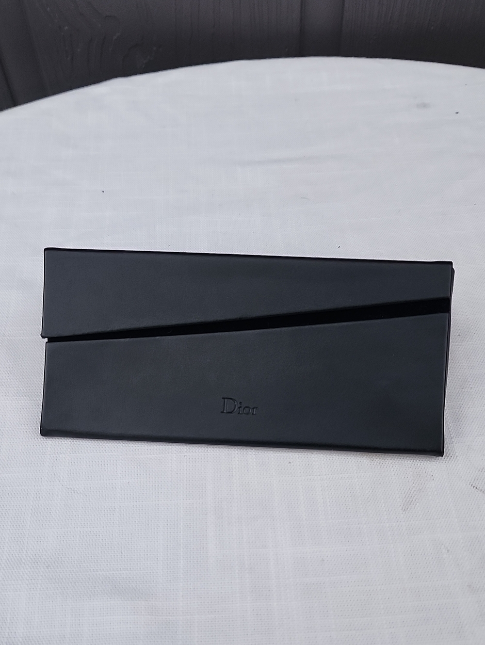 Dior Men's Black Folded Sunglasses Case - Matte Black Empty Case
